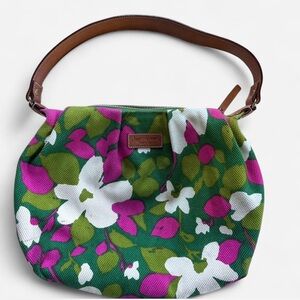 Kate Spade Green and Pink Floral Shoulder Bag